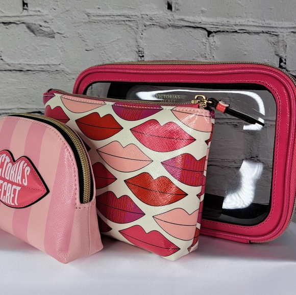 VICTORIA’S SECRET SIGNATURE LOGO NESTING 3-PIECE BAG SET - Picture 3 of 16